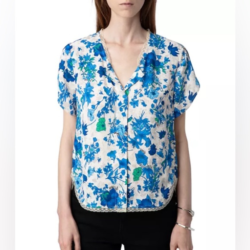 Zadig and Voltaire Tiffiny Floral Top. 100% Viscose. Size S. NWOT. MSRP $298